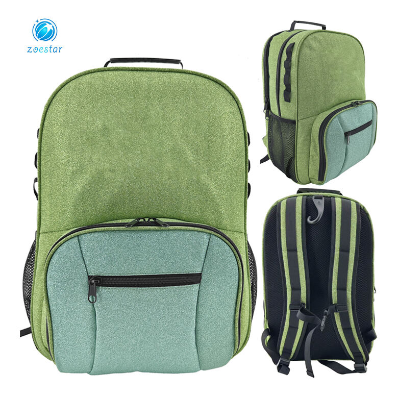 Χονδρική Προηγμένο Σακίδιο Αθλητικό Πολυεστερίνης με Λάμψη Φανταχτερό Εξωτερικό Αθλητικό Σακίδιο Γυάλιστρα Πράσινη Τσάντα Με Θήκη Υπολογιστή