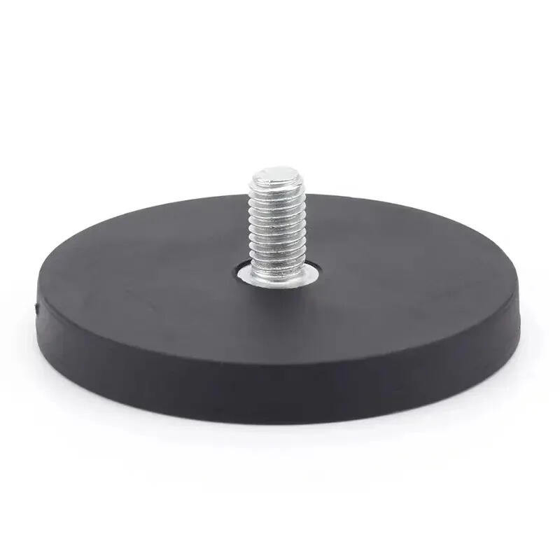 Dia.53.8mm 25kg pull force waterproof rubber coated magnet base with 1/4