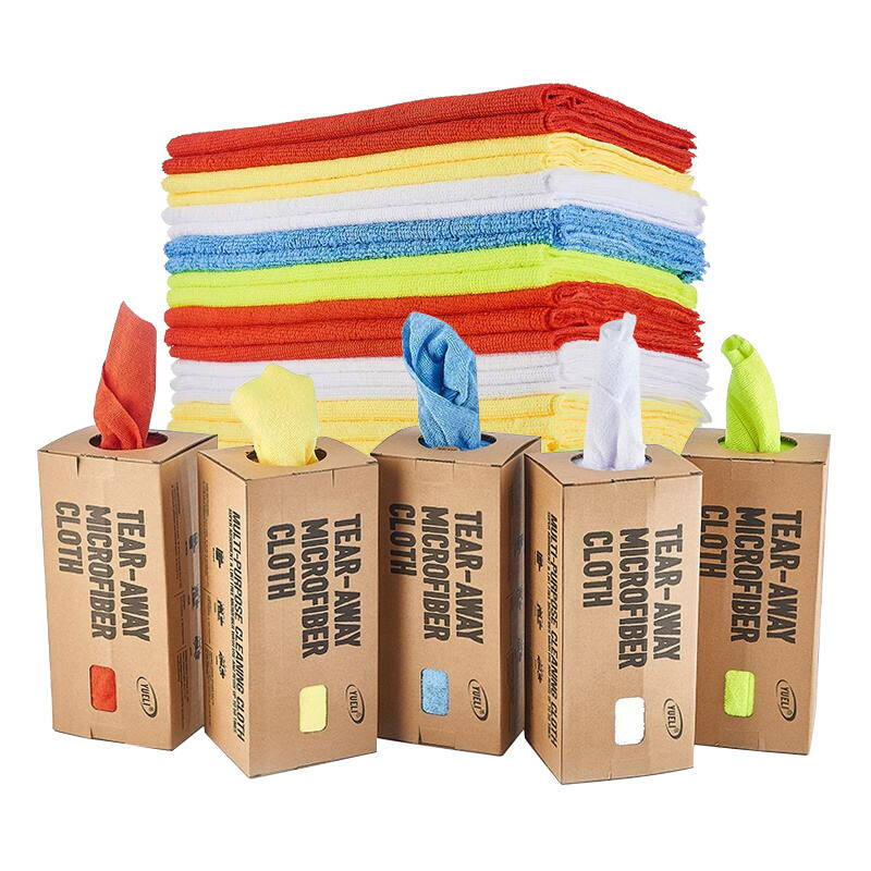 Multi-Purpose Lint Free Tear Away Microfiber Cleaning Cloth 12