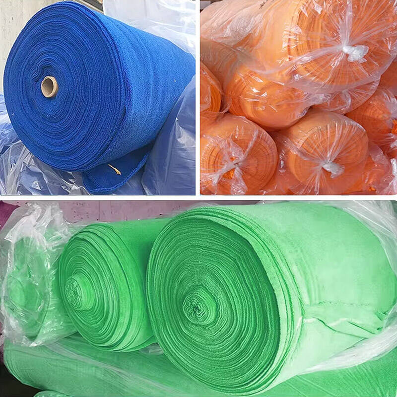 Rollo de toalla de secado rápido de microfibra, tela de microfibra de poliéster 70/30 en rollos, material base de toalla de felpa de microfibra de 300 gsm, rollos al por mayor