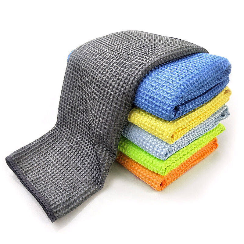 Reusable Waffle Weave Microfiber Towels Cleaning Cloths 40*40 Micro fiber Car Wash Detailing Window Drying Cloth Kitchen Dish Towel