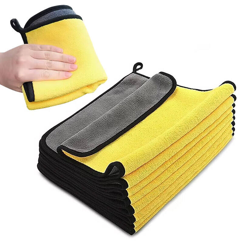 600Gsm 800Gsm Super Absorbent Quick Dry Double Sided Cleaning Cloth Car Detailing Microfiber Towel Coral Fleece Car Wash Towel