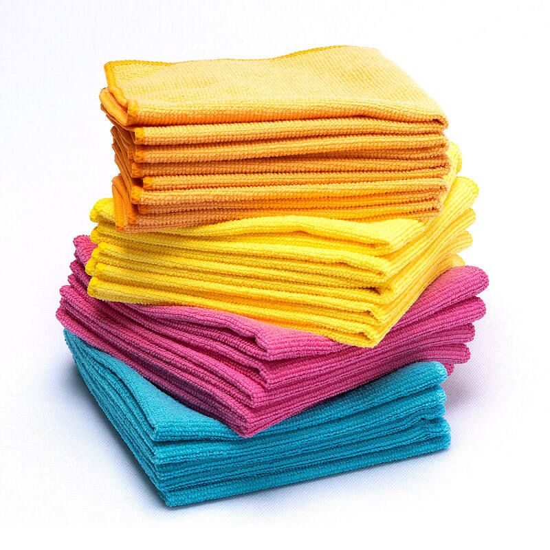 Custom Printed Logo 40x40cm reusable lint free non scratch Terry microfiber cleaning cloth kitchen dish wash towel Household cleaning rags