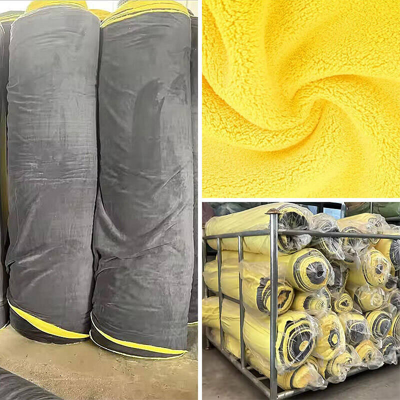 Factory Wholesale 600gsm 800gsm Soft Absorbent Coral Fleece Microfiber Fabric in Roll Plush Microfibre Material