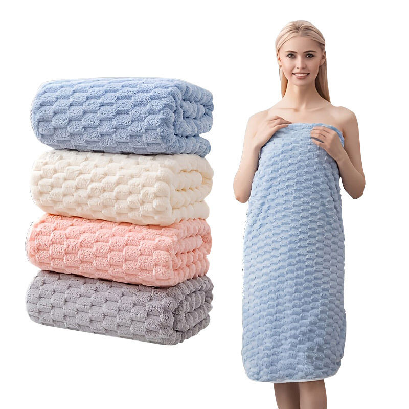 Ultra Luxury Microfiber Bath Towels Cloud Coral Fleece Bathroom Towel Adult Use 70*140cm Shower Towel