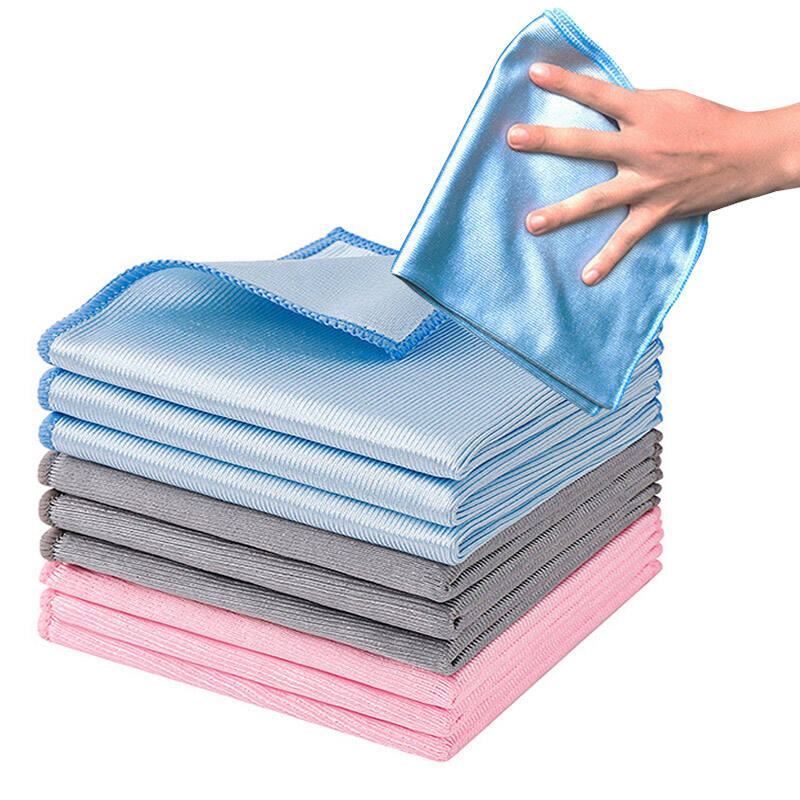 Customization Printed Design 40*40 Streak-Free Microfiber Glass Polishing Cleaning Cloth for Car Window Mirror Screen Kitchen Dish