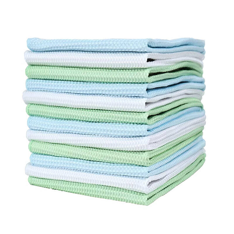 Super Absorbent Quick Dry Waffle Weave Microfiber Towels Rags Waffle Checked Cleaning Cloth for Kitchen Dish Car Glass