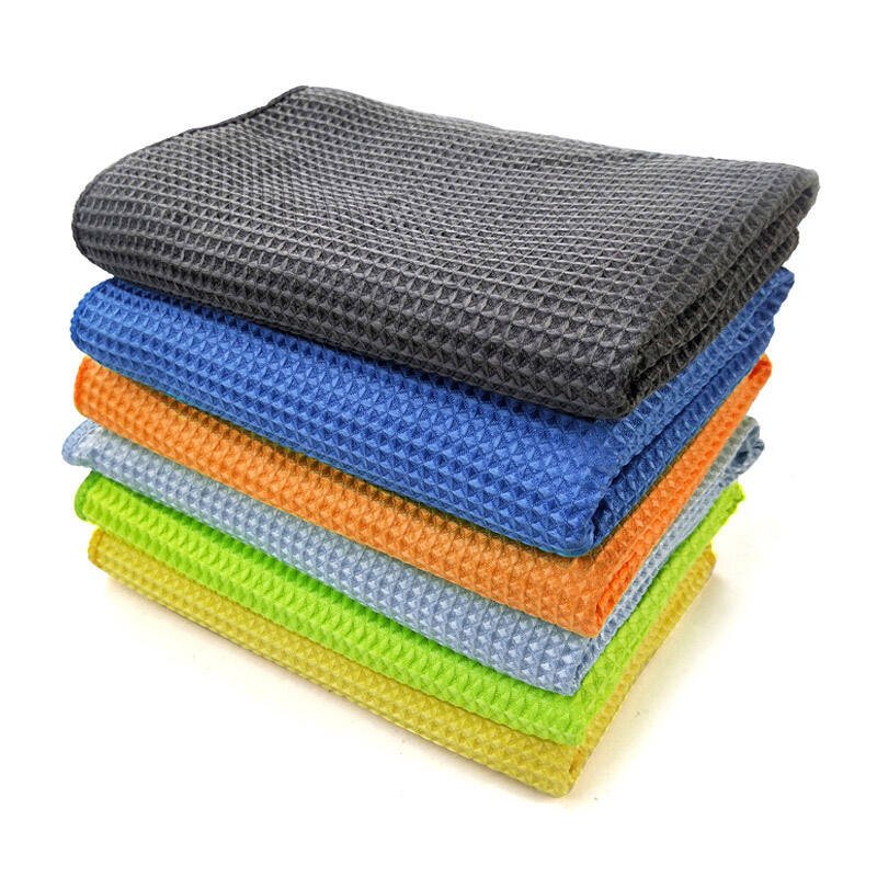 Best Quality Eco-friendly Waffle Weave Kitchen Dish Towels Microfiber Auto Detailing Cleaning Cloth Rags for Cars