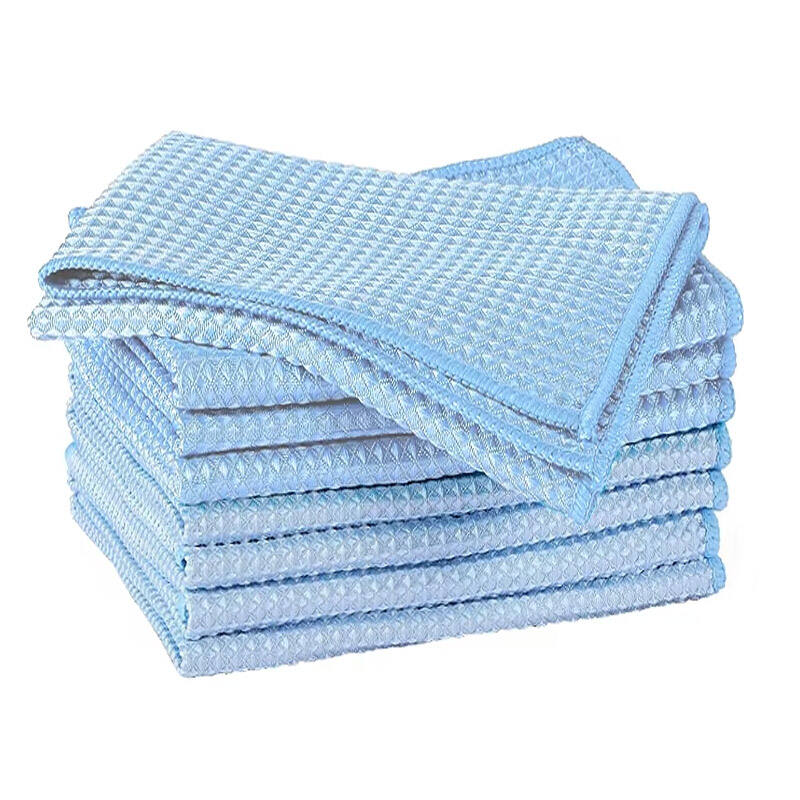 16*16 Inch Household Microfiber Towel Waffle Weave Cleaning Cloth Multipurpose Micro Fiber Car Kitchen Glass Clean Rags