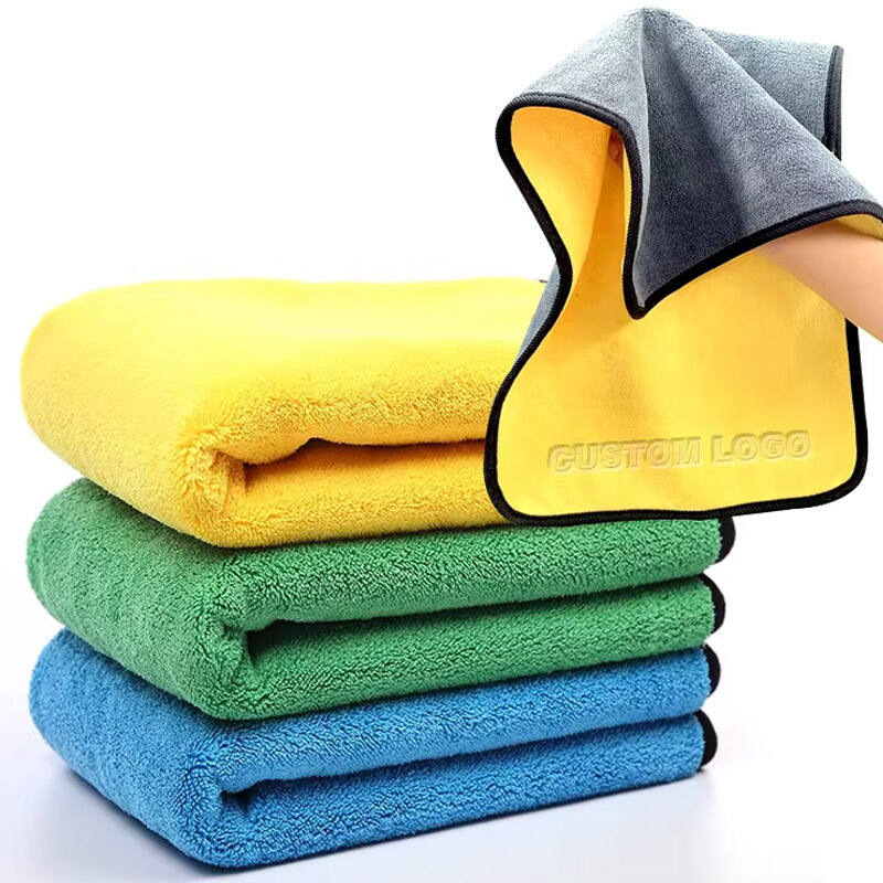 Coral Fleece Microfibre Car Wash Detailing Micro Fiber Car Drying Towel Microfiber Cleaning Cloth 40x40 60x90 800 900 1200 Gsm