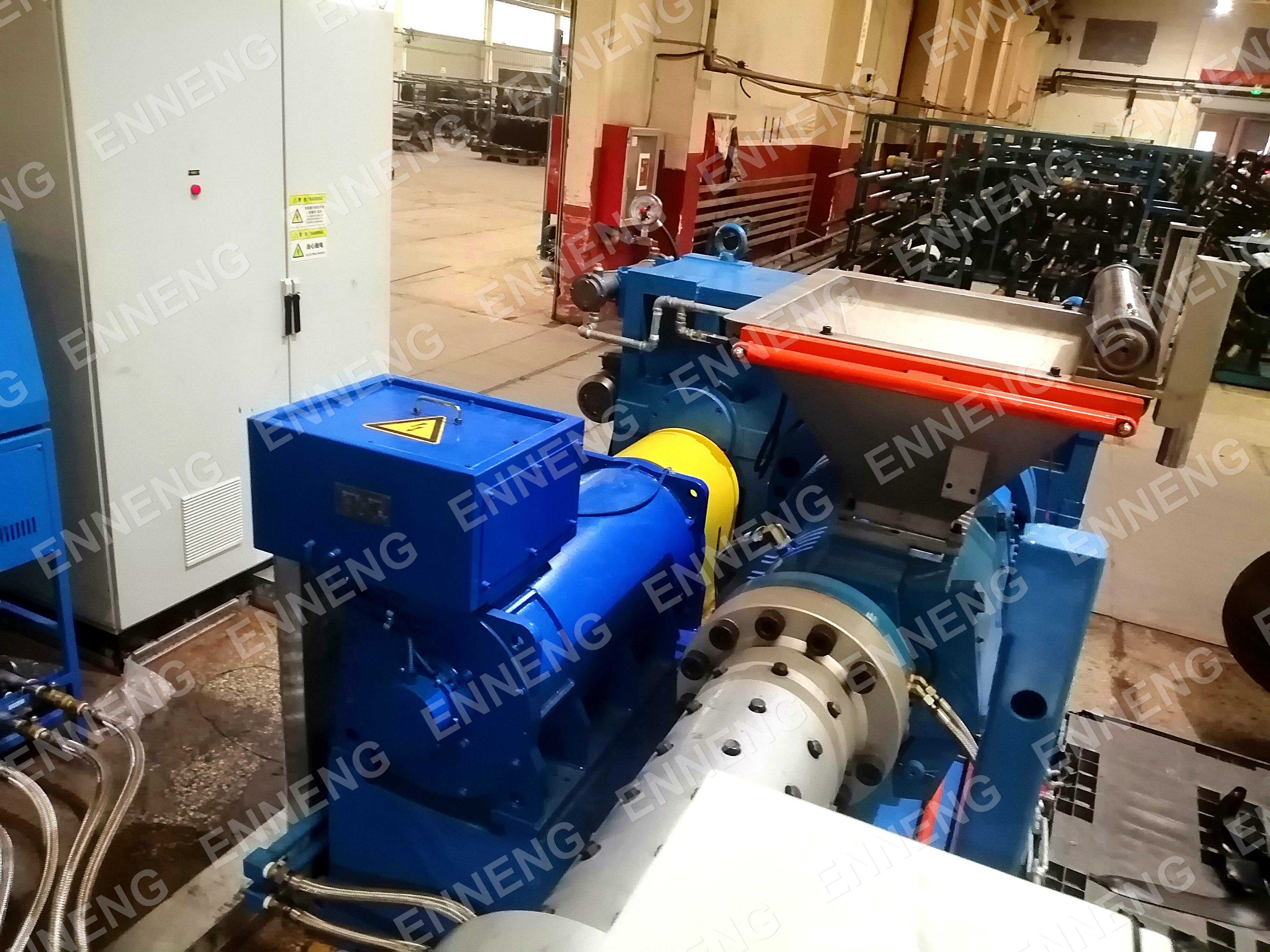 A Retrofit Induction to PMSM unit from ENNENG dropped into a subway ventilation bay that a geared replacement could not occupy.