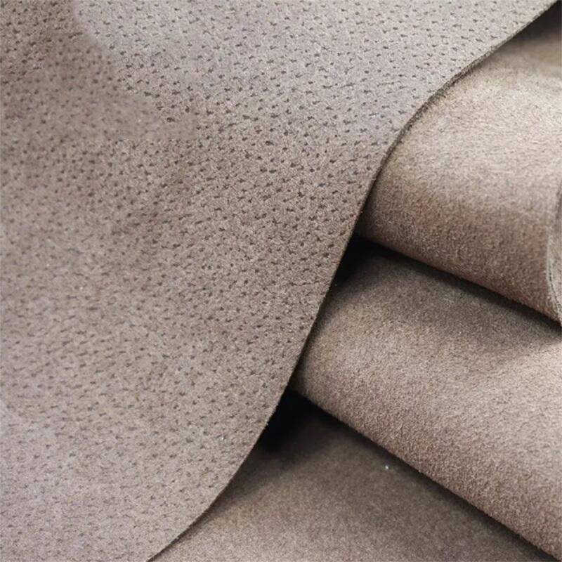 Embossed Faux Suede Fleece Fabric For Shoes Microsuede Fabric