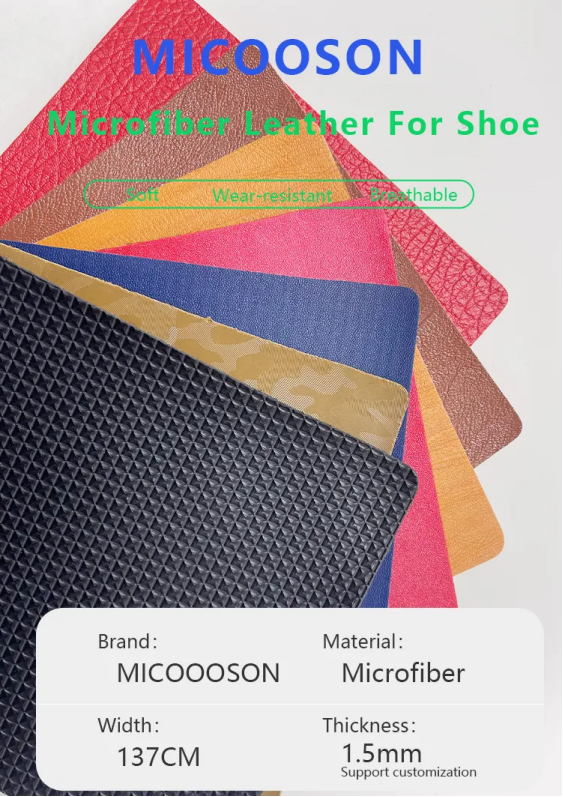 Wear-resisting Shoes Lining Fabricthin PU Leather Rolls For Shoes supplier