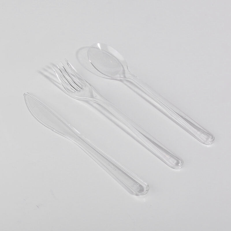 4.2g PS Disposable Plastic Cutlery Set - Knife, Fork,Spoon And Spork Clear  PS-4.2g