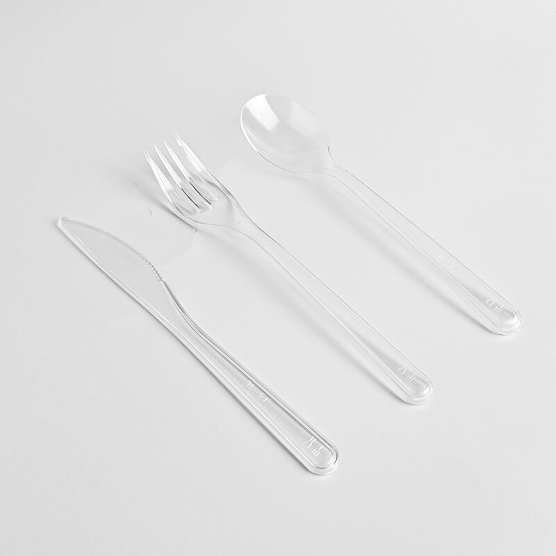 4.2g PS Disposable Plastic Cutlery Set - Knife, Fork,Spoon And Spork Clear  PS-4.2g