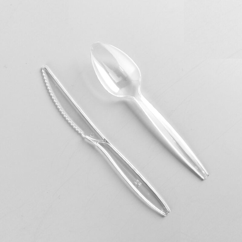 5” PS Disposable Plastic Cutlery Set - Knife, Fork,Spoon And Spork Clear  PS-5”