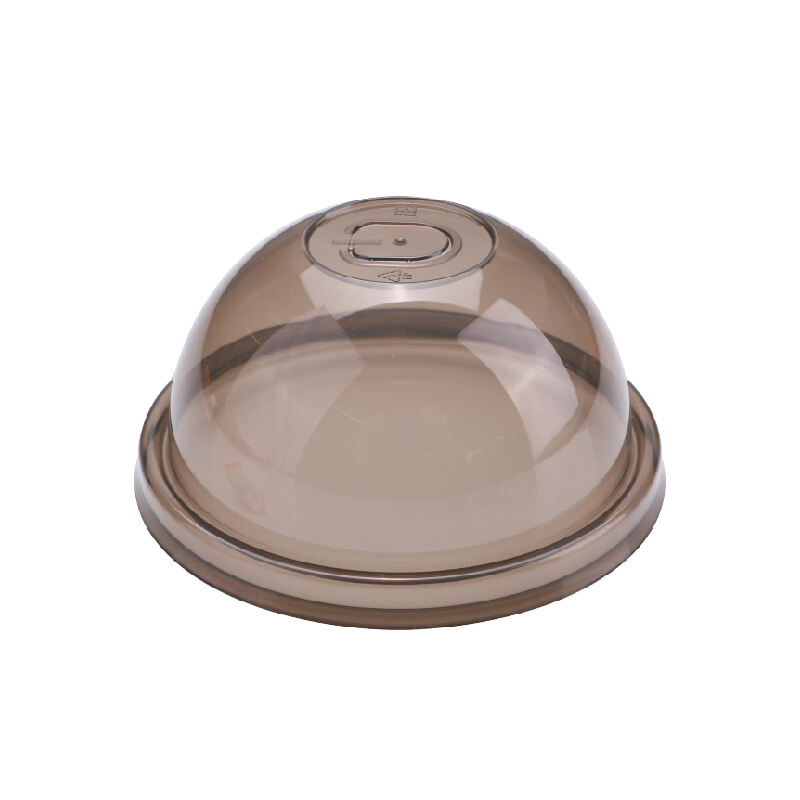 90mm Cup Lids - Ball Cap With Hole/Black/White/Clear,PP-90F-15