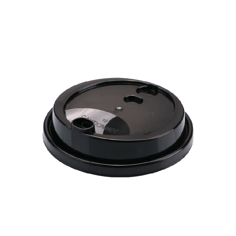 90mm Plastic Flat Lid - Plastic cover with red heart plug/Clear/Black/White,PP-90F-14