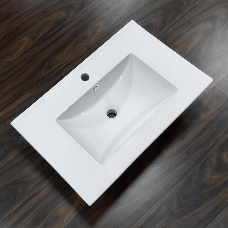 Made in china Bathroom ceramic rectangular cabinet wash hand basin