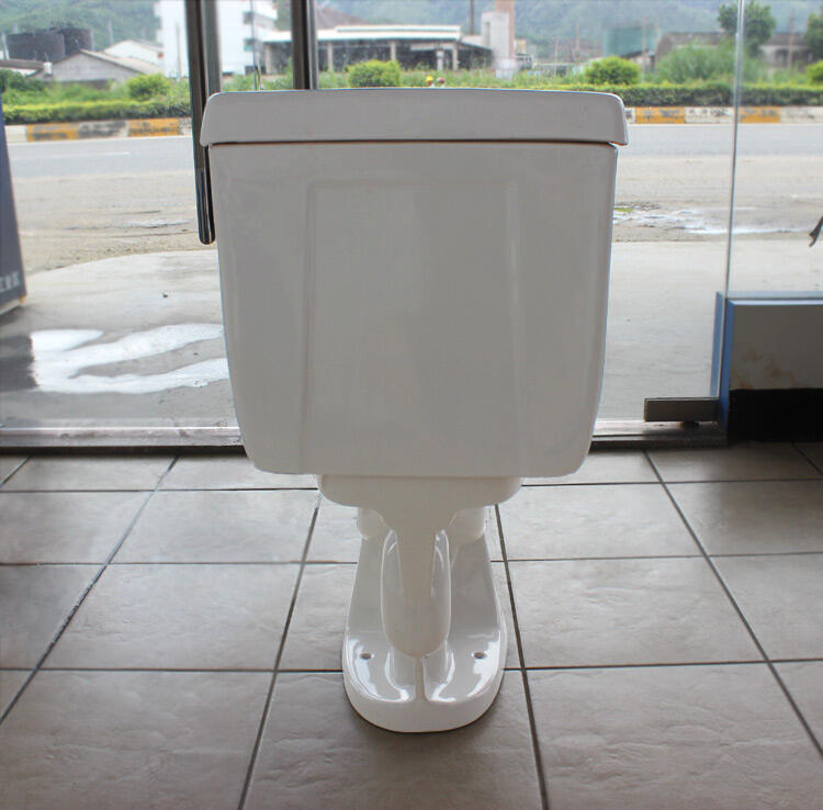 White color sanitary wares ceramic siphonic two piece toilet set s- trap wc toilet with low prices for hotel bathroom