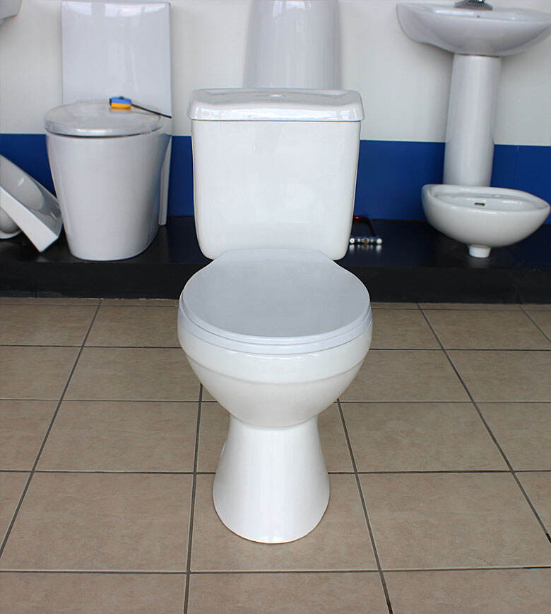 White color sanitary wares ceramic siphonic two piece toilet set s- trap wc toilet with low prices for hotel bathroom