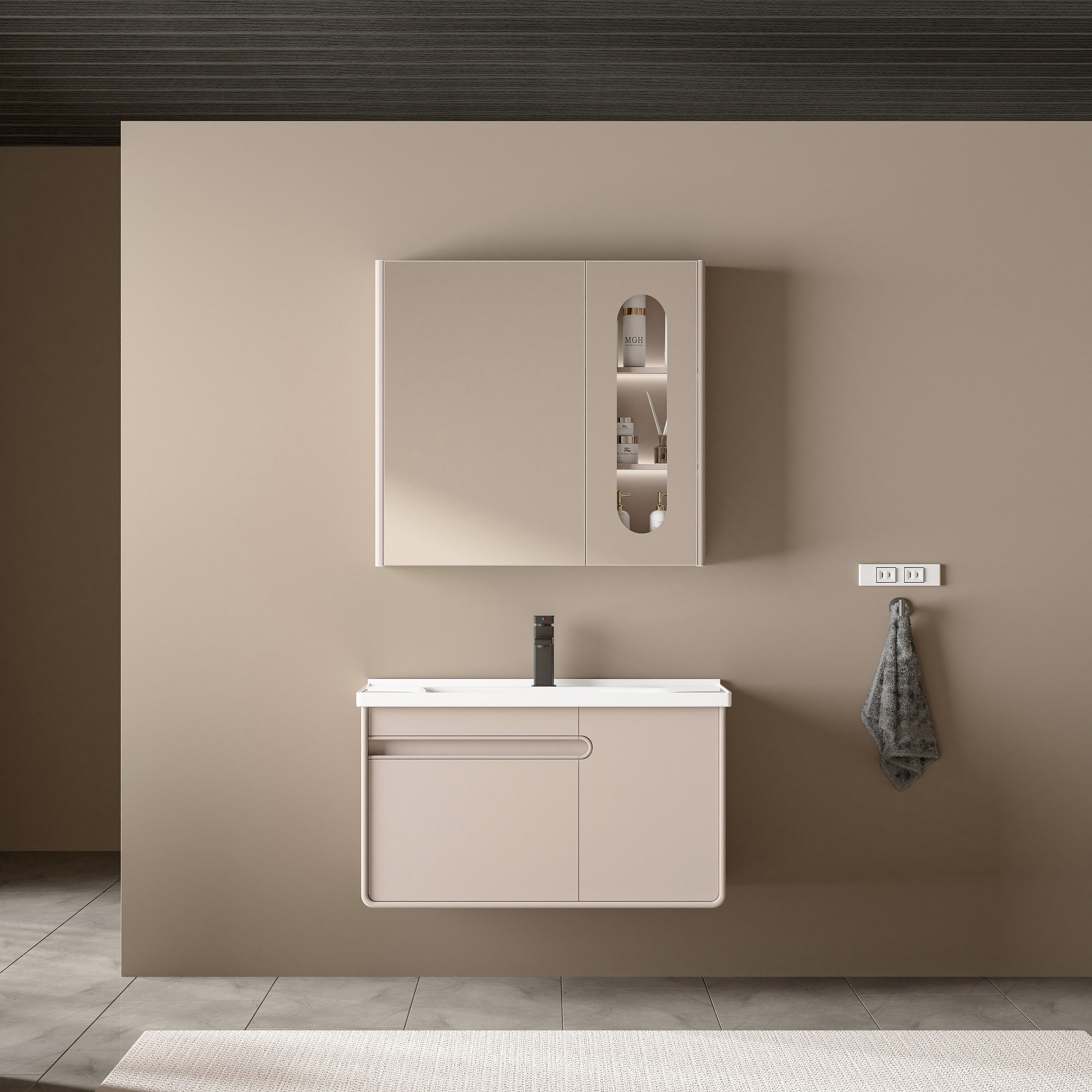 Welche Oberflächen sind für PVC-Badezimmerschränke verfügbar