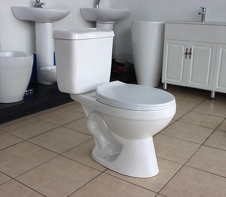 White color sanitary wares ceramic siphonic two piece toilet set s- trap wc toilet with low prices for hotel bathroom