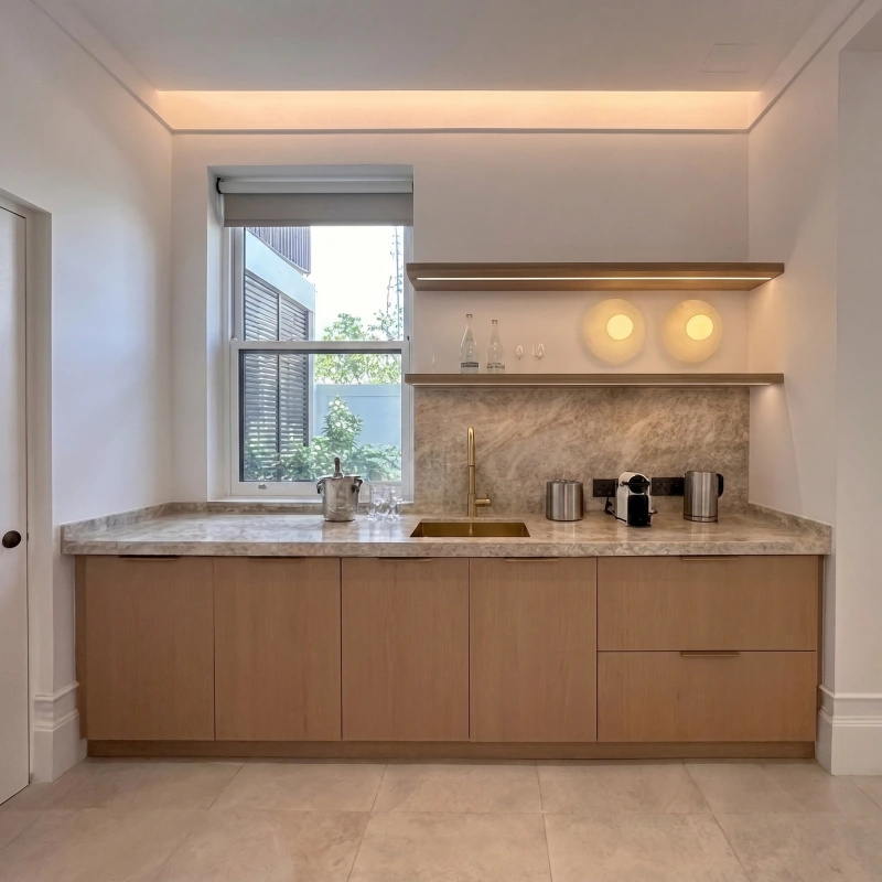 Modern Villa Suite Custom Cabinets for Bedroom and Bath Case image (3).webp