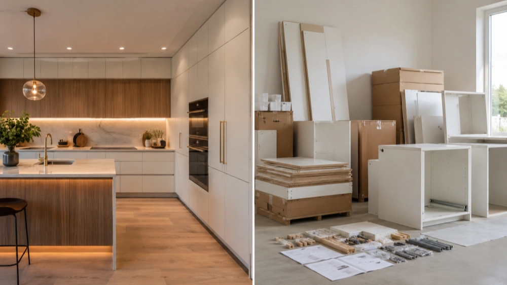 Custom Kitchen Cabinets vs Flat Pack Cabinets Which Is Better（Article illustration） (5).webp