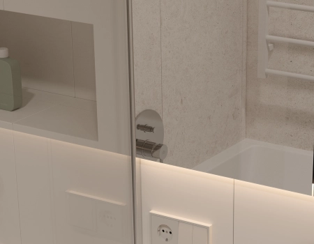 Modern Wood Bathroom Vanity With Integrated Laundry Cabinet product picture (7).webp