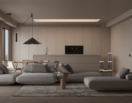 Modern Minimalist Kitchen Cabinets and Island Layout Design product picture (4).webp