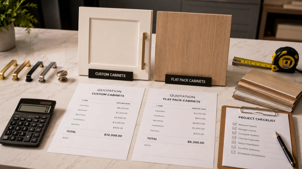 Custom Kitchen Cabinets vs Flat Pack Cabinets Which Is Better（Article illustration） (11).webp