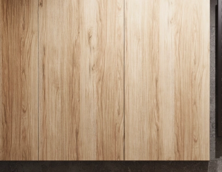Modern Grey Wood Bathroom Vanity With Bathtub Shower Area product picture (9).webp