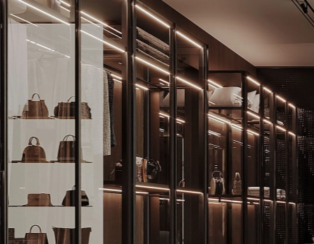 Luxury Walk In wardrobe With Glass Display Cabinets product picture (8).webp