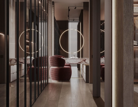 Luxury Walk In wardrobe With Glass Display Cabinets product picture (7).webp