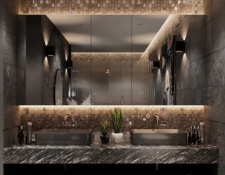 Luxury Black Bathroom Vanity With Double Sink Design product picture (7).webp