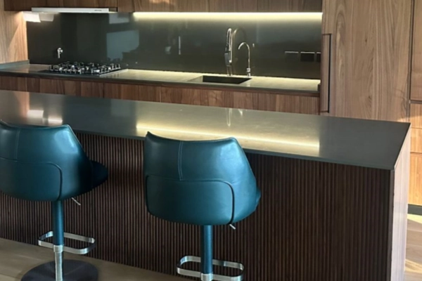 Modern Luxury Apartment Custom Cabinet Project with Warm Walnut Finishes Case image (3).webp