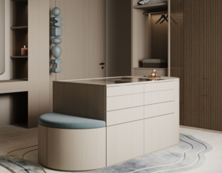 Wood Wardrobe Closet Ideas With Woven Doors & Island product picture (7).webp