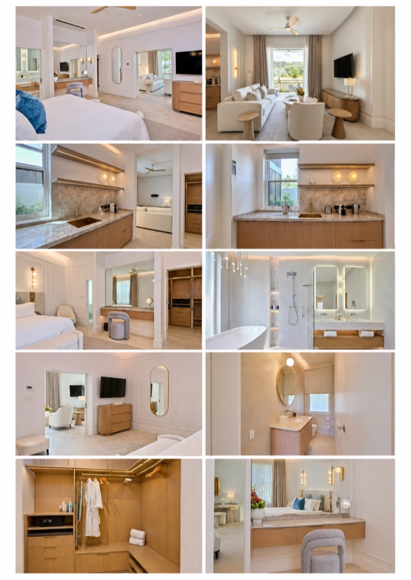 Modern Villa Suite Custom Cabinets for Bedroom and Bath Case image (12).webp