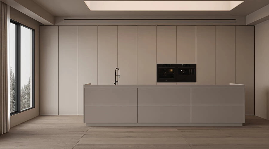 Moderne minimalističke kuhinjske ormare i dizajn ostrva