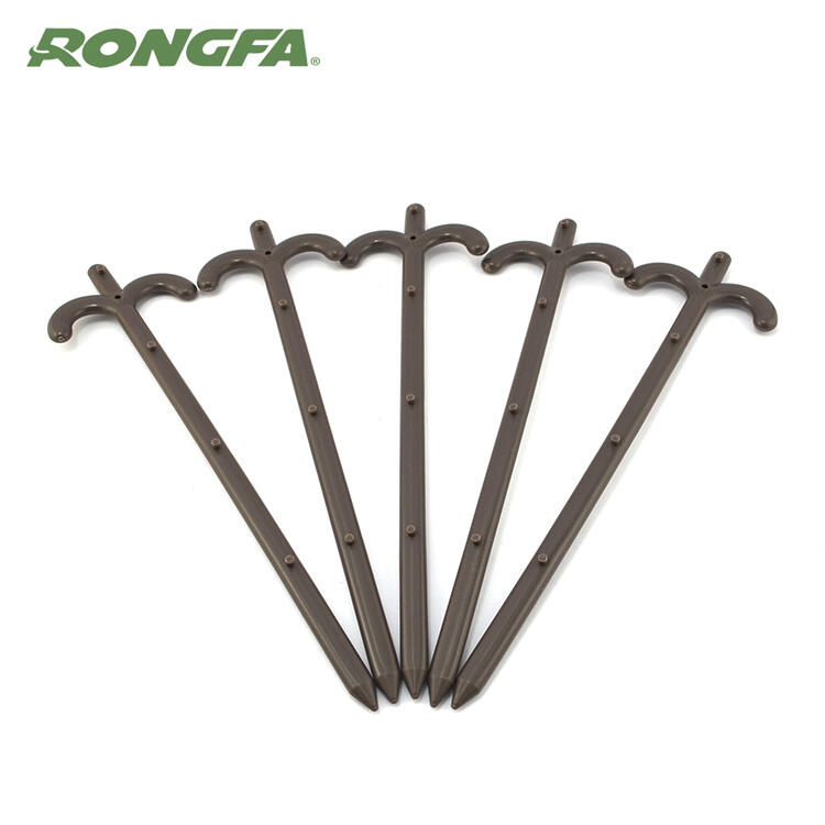 Garden Brown/Green Plastic Edging Nails Ground Pegs