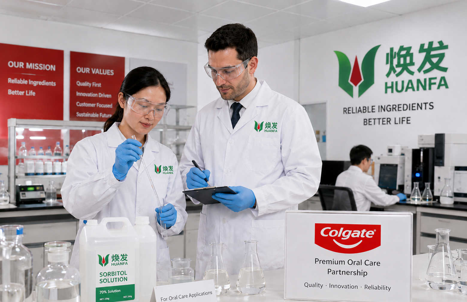 Sorbitol Solution Application in Colgate's Premium Oral Care Products