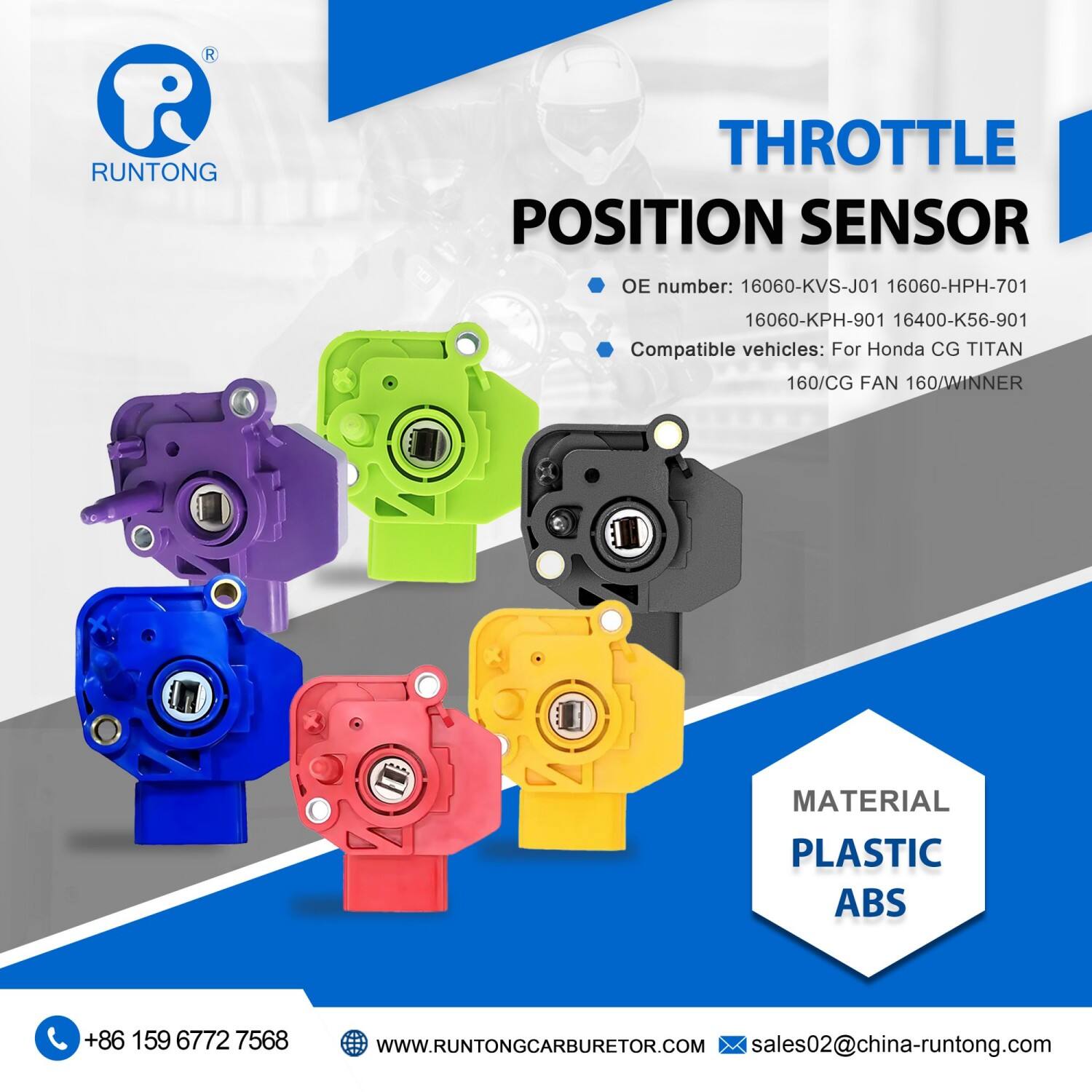 RS150 Motorcycle Tps Sensors In Different Colors Bring Different Visual Experiences