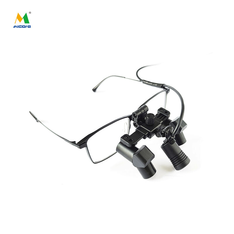 Micare Ergo-FDJ 3.5x surgical loupes with led MD-JD2100 15w Clip-on headlights