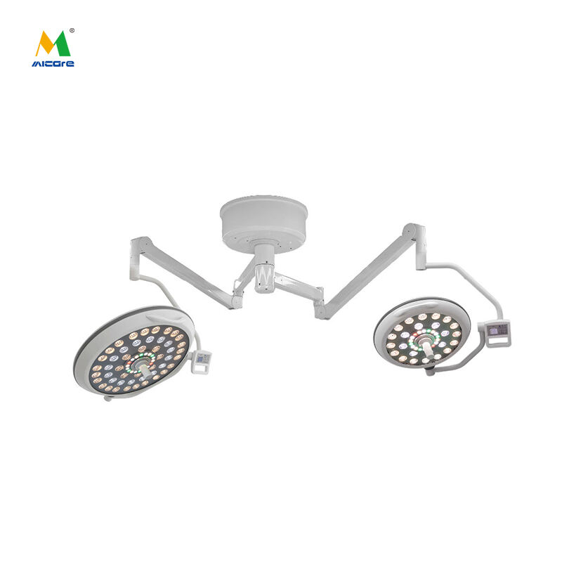 MICARE Pwer led plus E700/500 Çift kubbe tipi ışıklı tıbbi görsel muayene ameliyat lambası