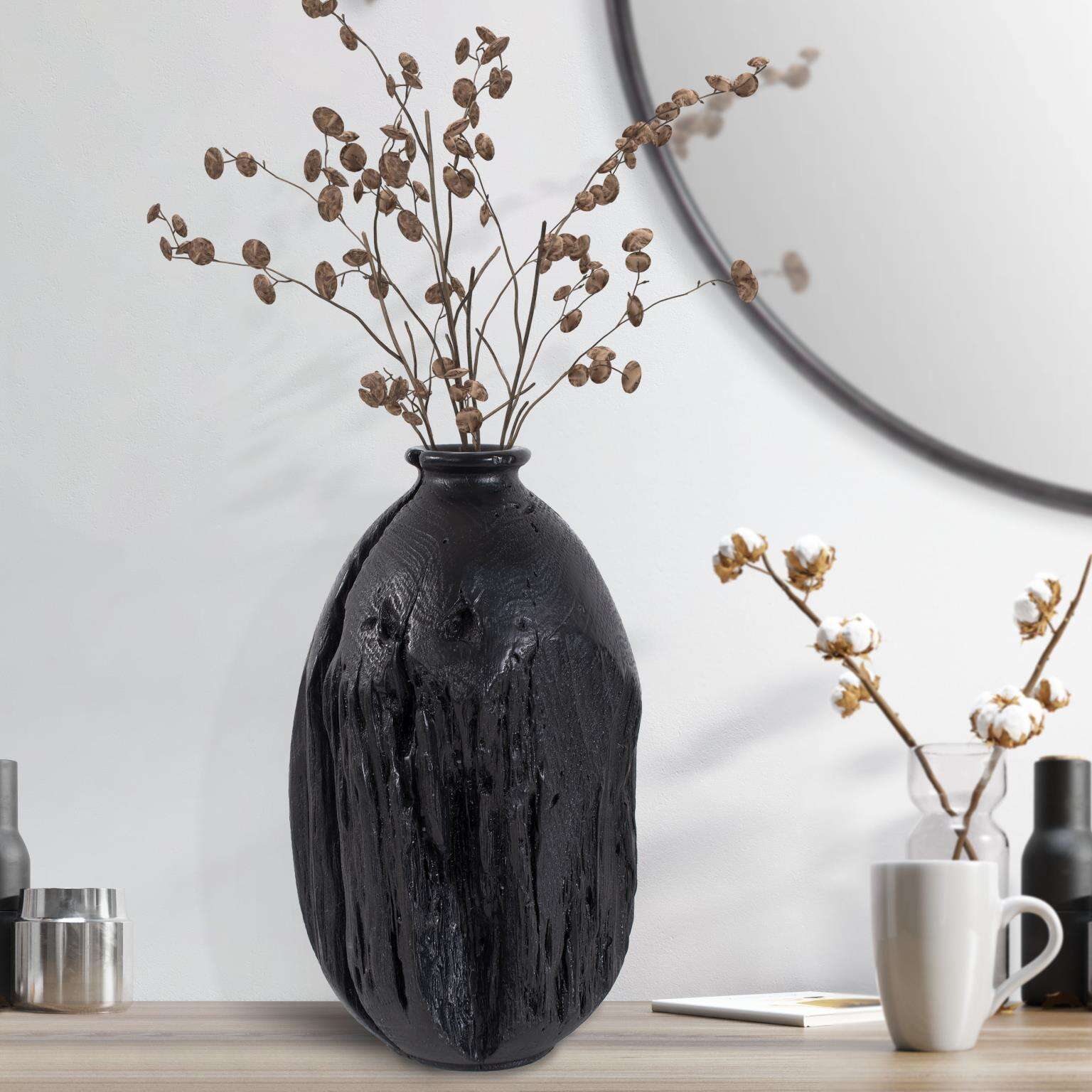 Haru Tall Vase in Black