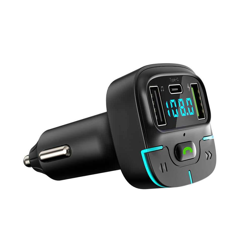 GXYKIT GZ03 New 20W Handsfree Bluetooth 5.4 Modulator Car Charger 2.4A Dual USB type C Adapter Car MP3 Player Wireless radio fm transmitter