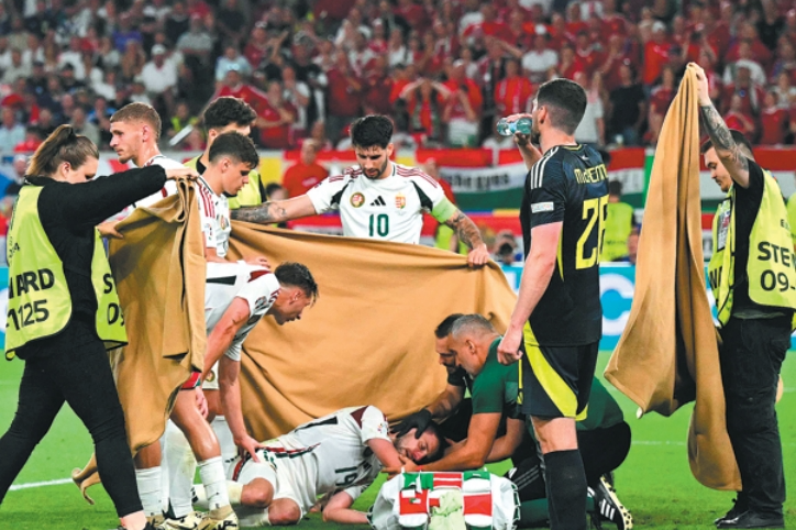 Hungary dedicates win to stricken Varga after 'terrible' injury