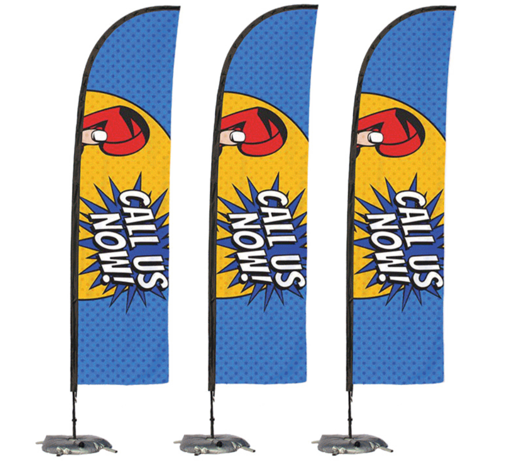 Custom Teardrop Feather Flags Banner With Flagpole For Sale Promotional Advertising Custom Print