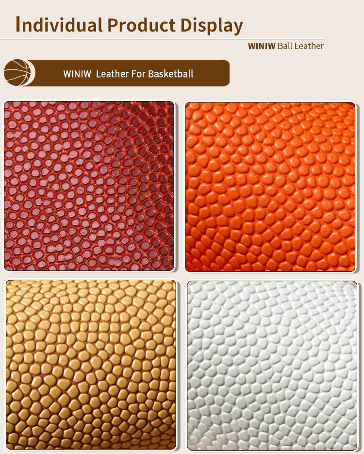 High Tear Strength Faux Leather Artificial Leather For BasketBall factory